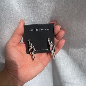 Jenny Bird Toni Drop Chain Earrings Silver